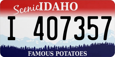 ID license plate I407357