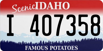 ID license plate I407358