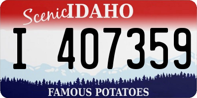 ID license plate I407359