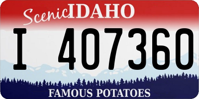 ID license plate I407360