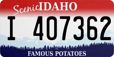 ID license plate I407362