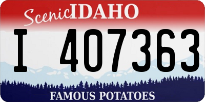 ID license plate I407363