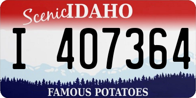 ID license plate I407364