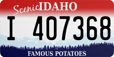 ID license plate I407368