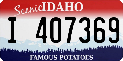 ID license plate I407369