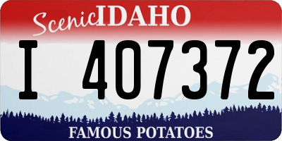ID license plate I407372