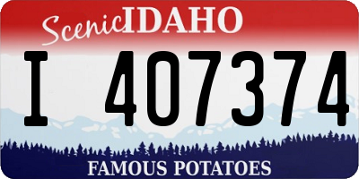 ID license plate I407374