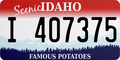 ID license plate I407375
