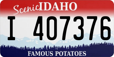 ID license plate I407376