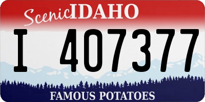 ID license plate I407377