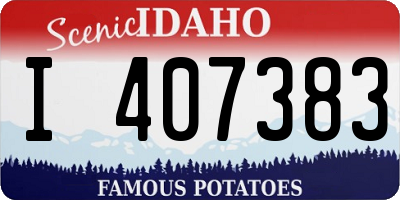 ID license plate I407383