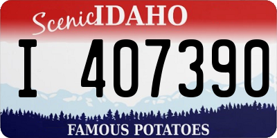 ID license plate I407390