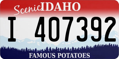 ID license plate I407392
