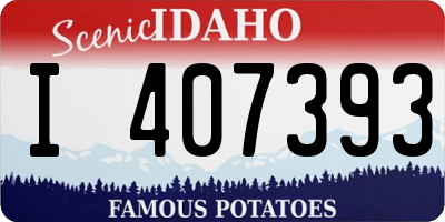 ID license plate I407393