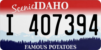 ID license plate I407394