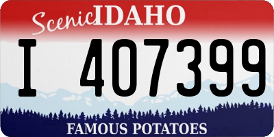 ID license plate I407399