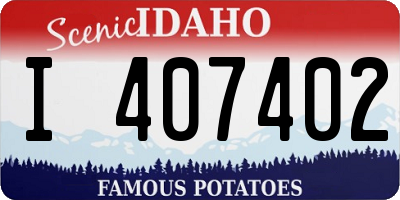 ID license plate I407402