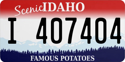 ID license plate I407404