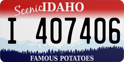 ID license plate I407406