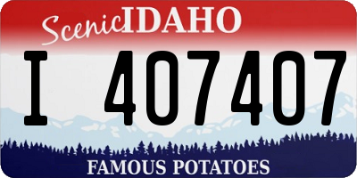 ID license plate I407407
