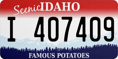 ID license plate I407409