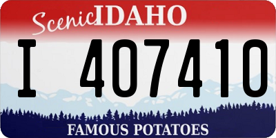 ID license plate I407410