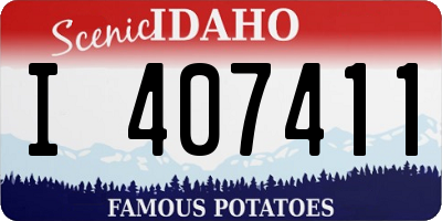ID license plate I407411