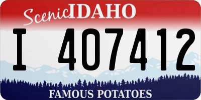 ID license plate I407412