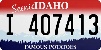 ID license plate I407413