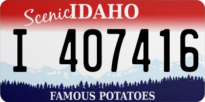 ID license plate I407416