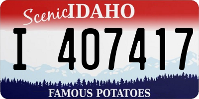 ID license plate I407417