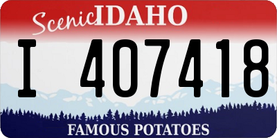 ID license plate I407418
