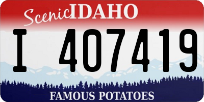 ID license plate I407419