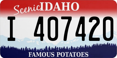 ID license plate I407420