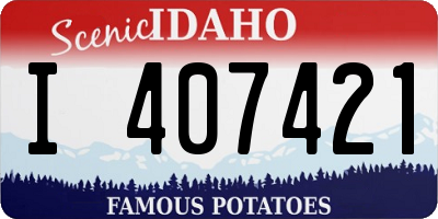 ID license plate I407421