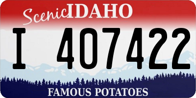 ID license plate I407422