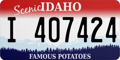 ID license plate I407424