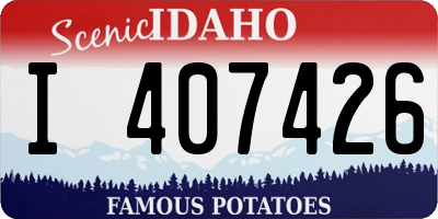 ID license plate I407426