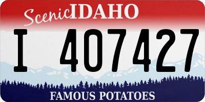 ID license plate I407427