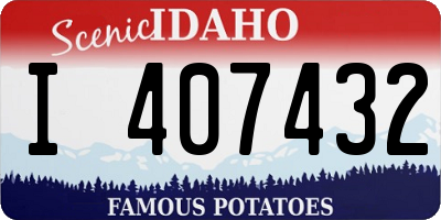 ID license plate I407432