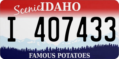 ID license plate I407433