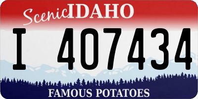 ID license plate I407434