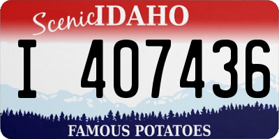 ID license plate I407436