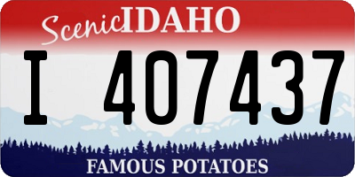 ID license plate I407437