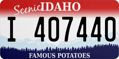 ID license plate I407440
