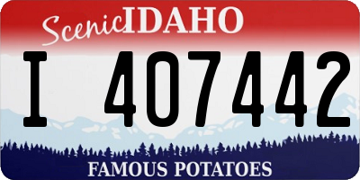 ID license plate I407442