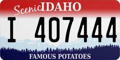 ID license plate I407444
