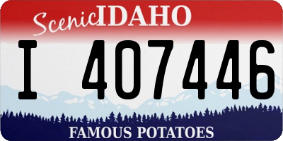 ID license plate I407446