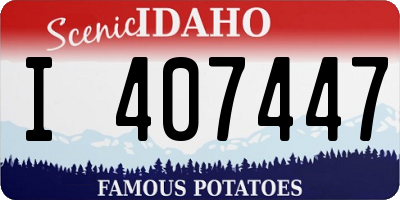 ID license plate I407447