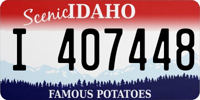 ID license plate I407448